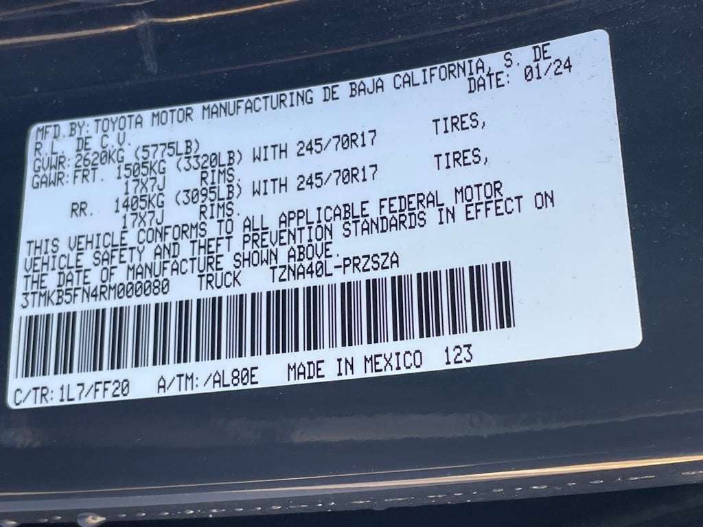 2024 Toyota Tacoma SR5