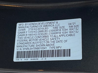 2022 Honda Odyssey EX-L MOONROOF / HEATED SEATS / 3RD ROW