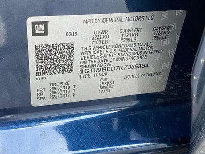 2019 GMC Sierra 1500 SLE