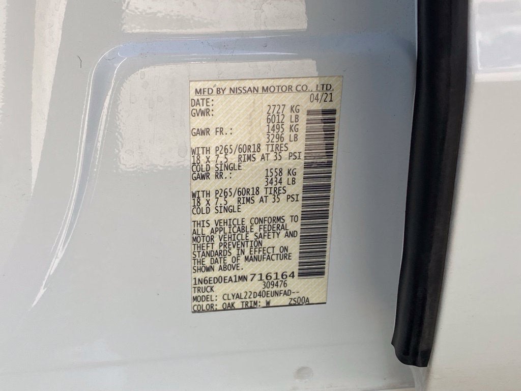 2021 Nissan Frontier SV