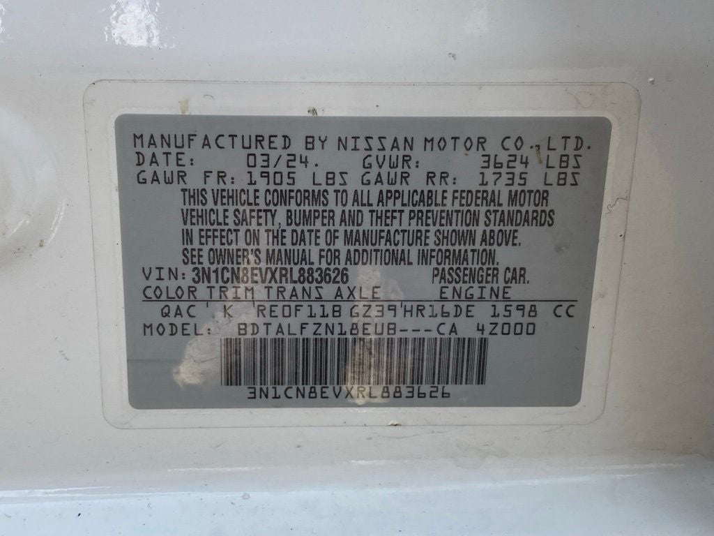 2024 Nissan Versa 1.6 SV CLEAN 1 OWNER CARFAX