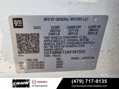 2024 GMC Sierra 2500HD SLE X31 Off-Road Package