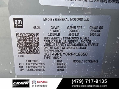 2024 GMC Sierra 2500HD AT4 Premium Plus Package