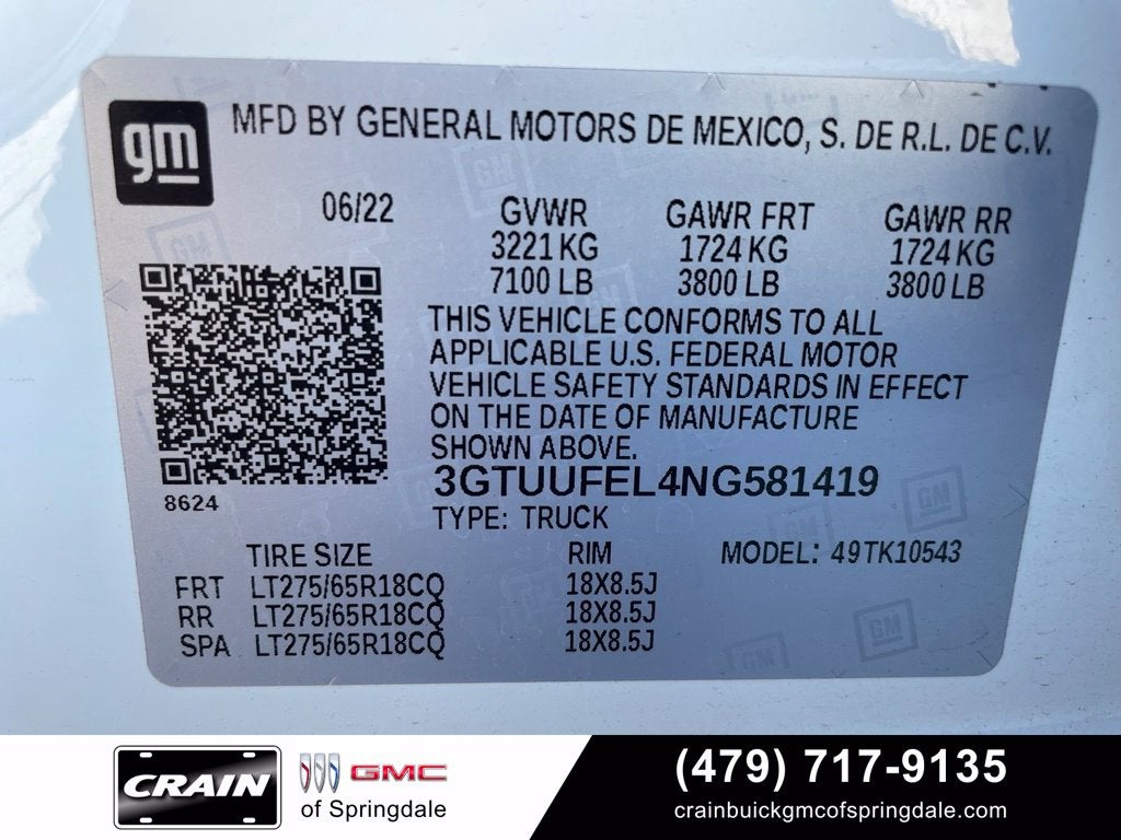 2022 GMC Sierra 1500 AT4X