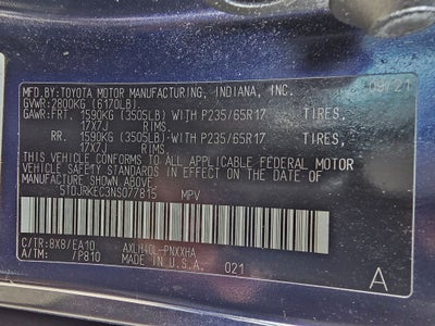 2022 Toyota Sienna XLE 7 Passenger