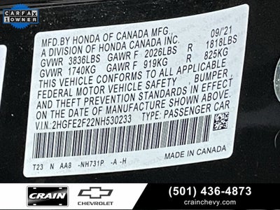 2022 Honda Civic Sedan LX