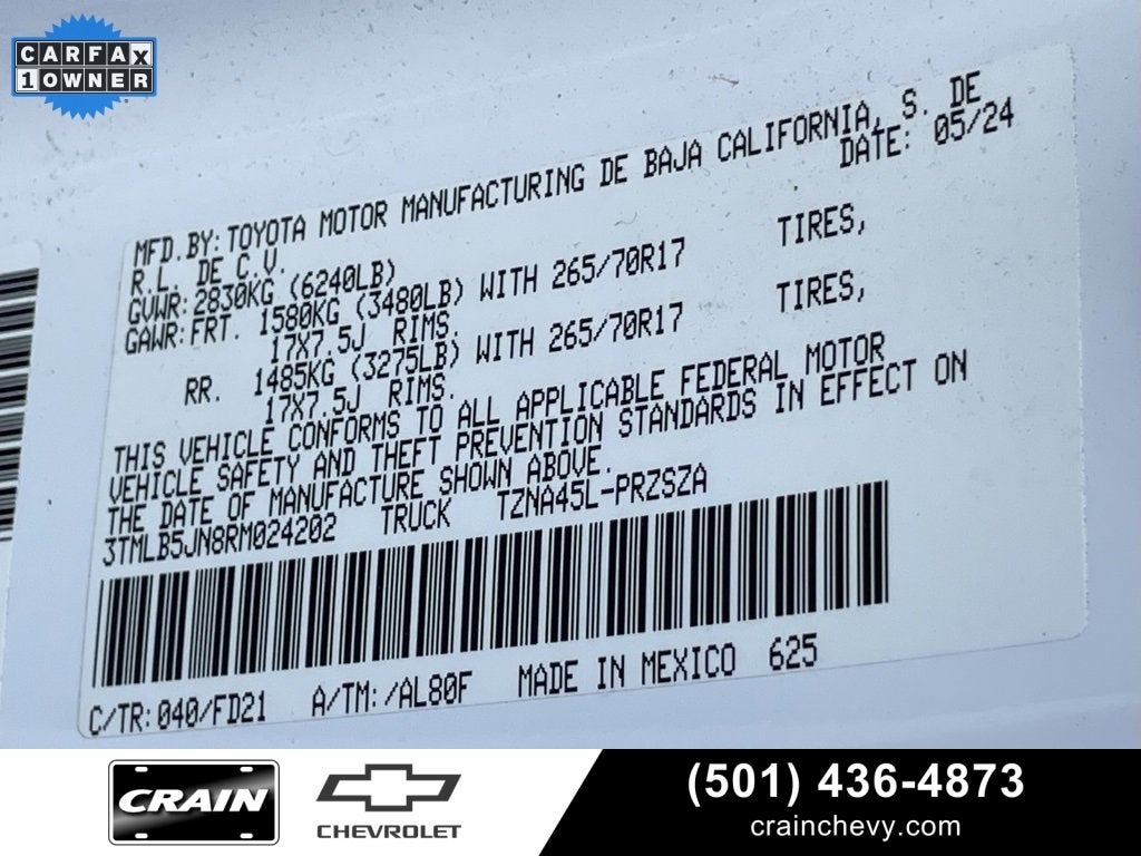 2024 Toyota Tacoma 4WD SR5