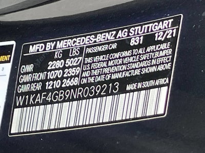 2022 Mercedes-Benz C-Class C 300