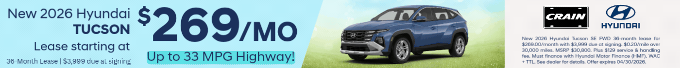 New Vehicle Deals at Crain Hyundai of Bentonville