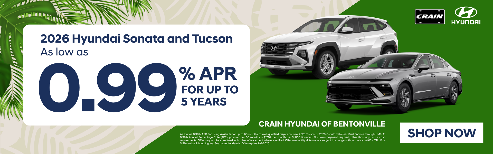 Browse New Tucson & Sonata Inventory in Bentonville, AR.
