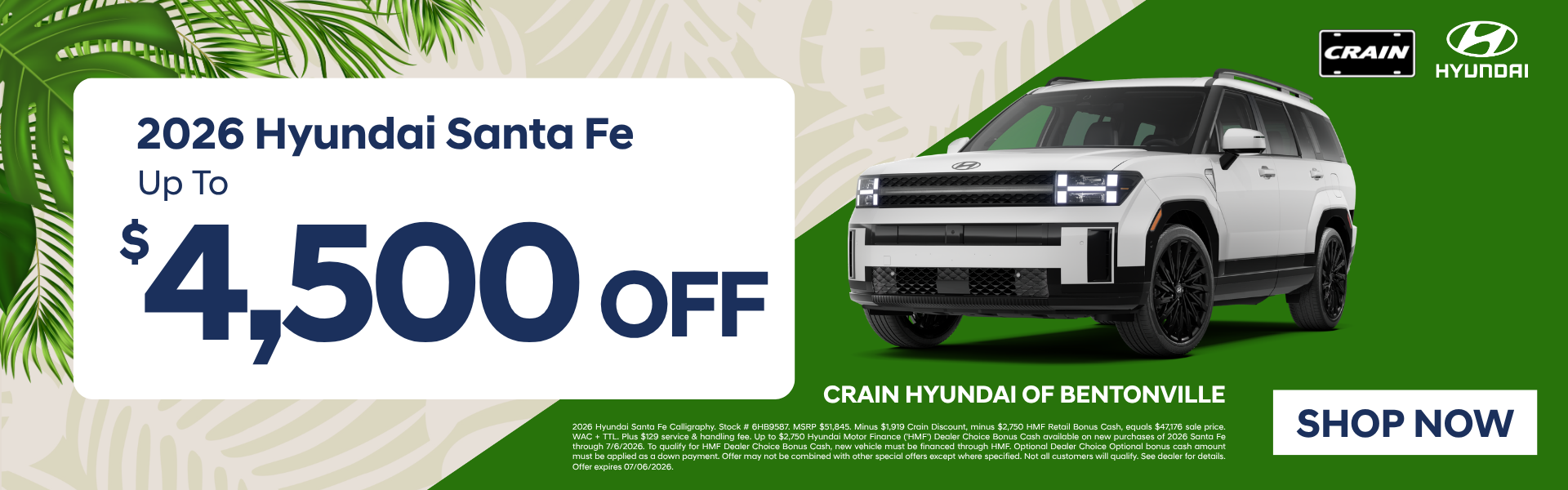 Browse New Santa Fe Inventory in Bentonville, AR.
